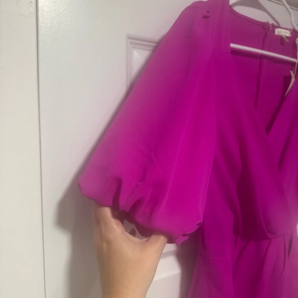 Flying Tomato Magenta Wrap Mini Dress